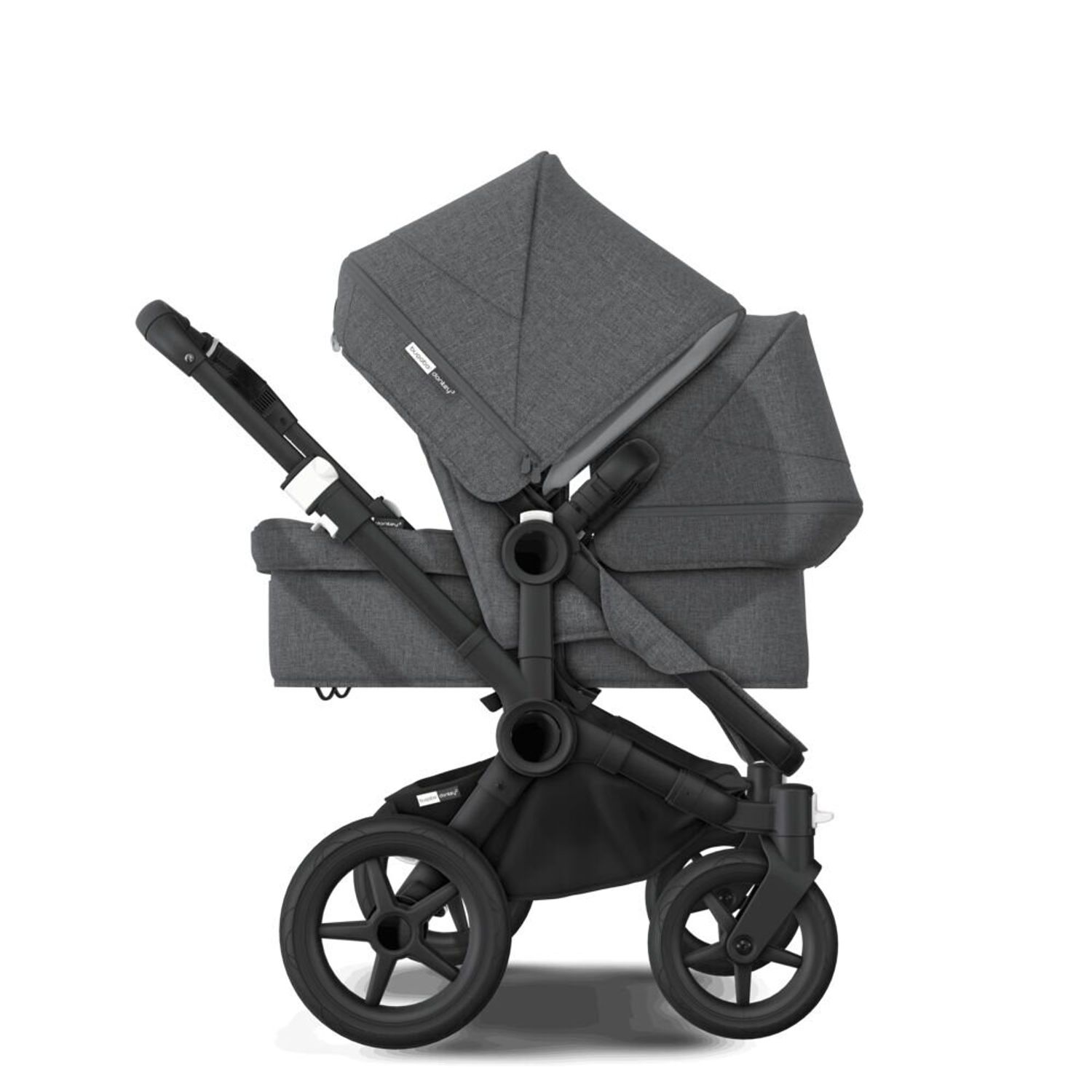 Bugaboo - Carucior Donkey 3 Duo Black/Grey Melange fotografia produsului View 2 L