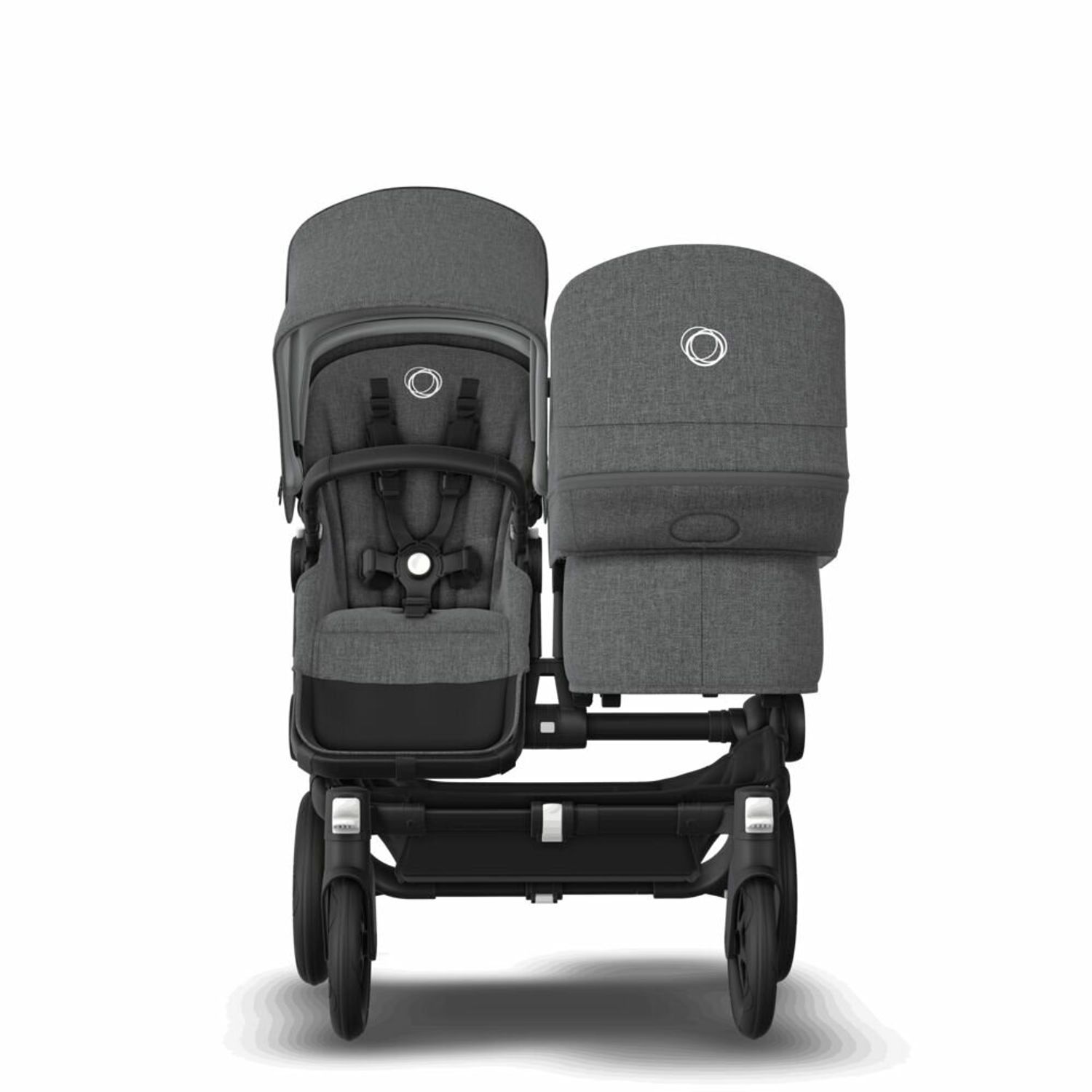 Bugaboo - Carucior Donkey 3 Duo Black/Grey Melange fotografia produsului View 4 L