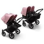 Bugaboo - Carucior Donkey 3 Twin Black/Black/Soft Pink fotografia produsului