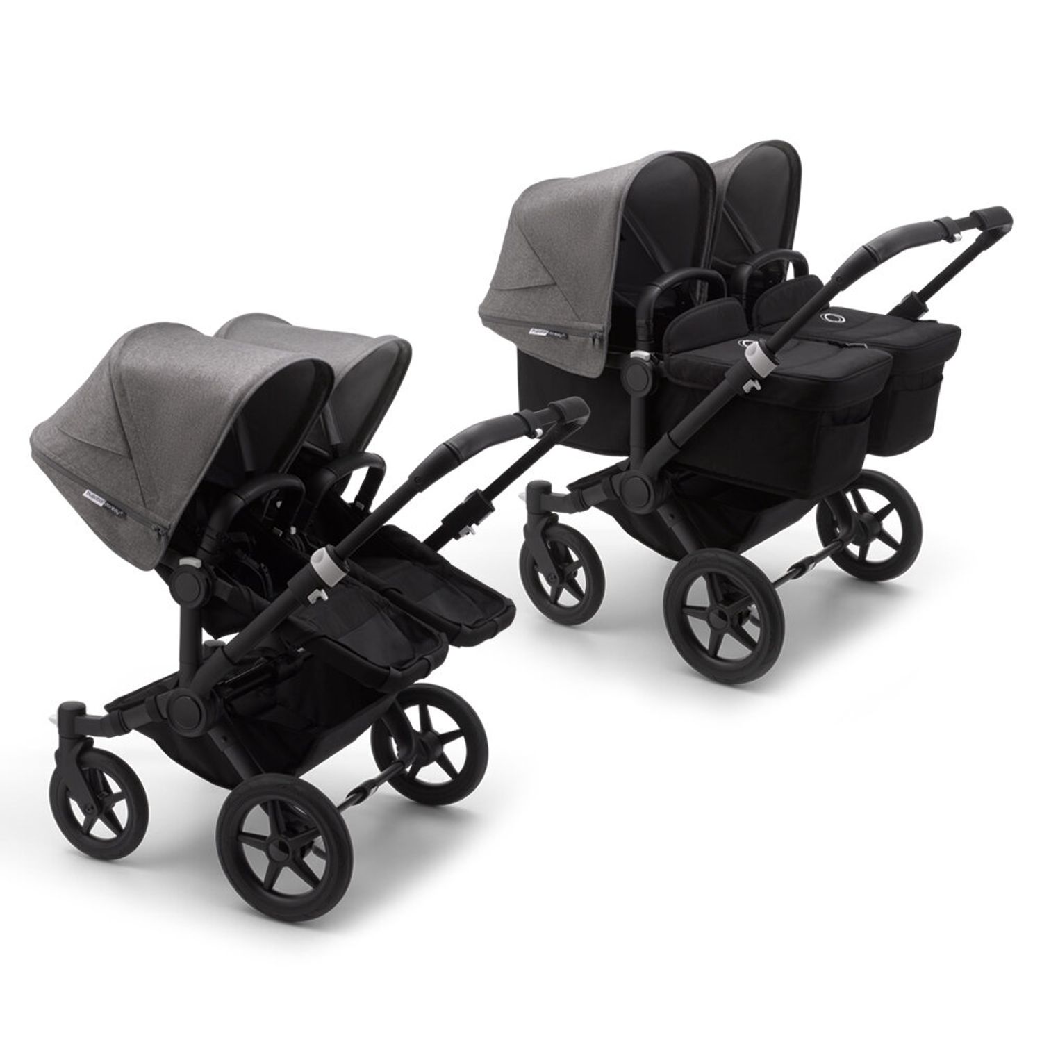 Bugaboo - Carucior Donkey 3 Twin Black/Black/Grey Melange fotografia produsului