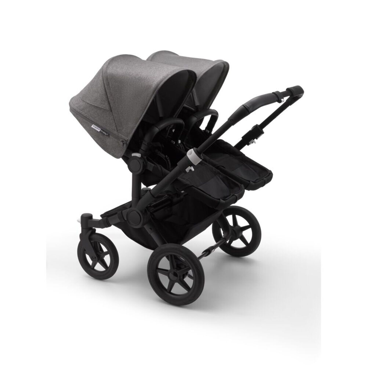 Bugaboo - Carucior Donkey 3 Twin Black/Black/Grey Melange fotografia produsului View 2 L