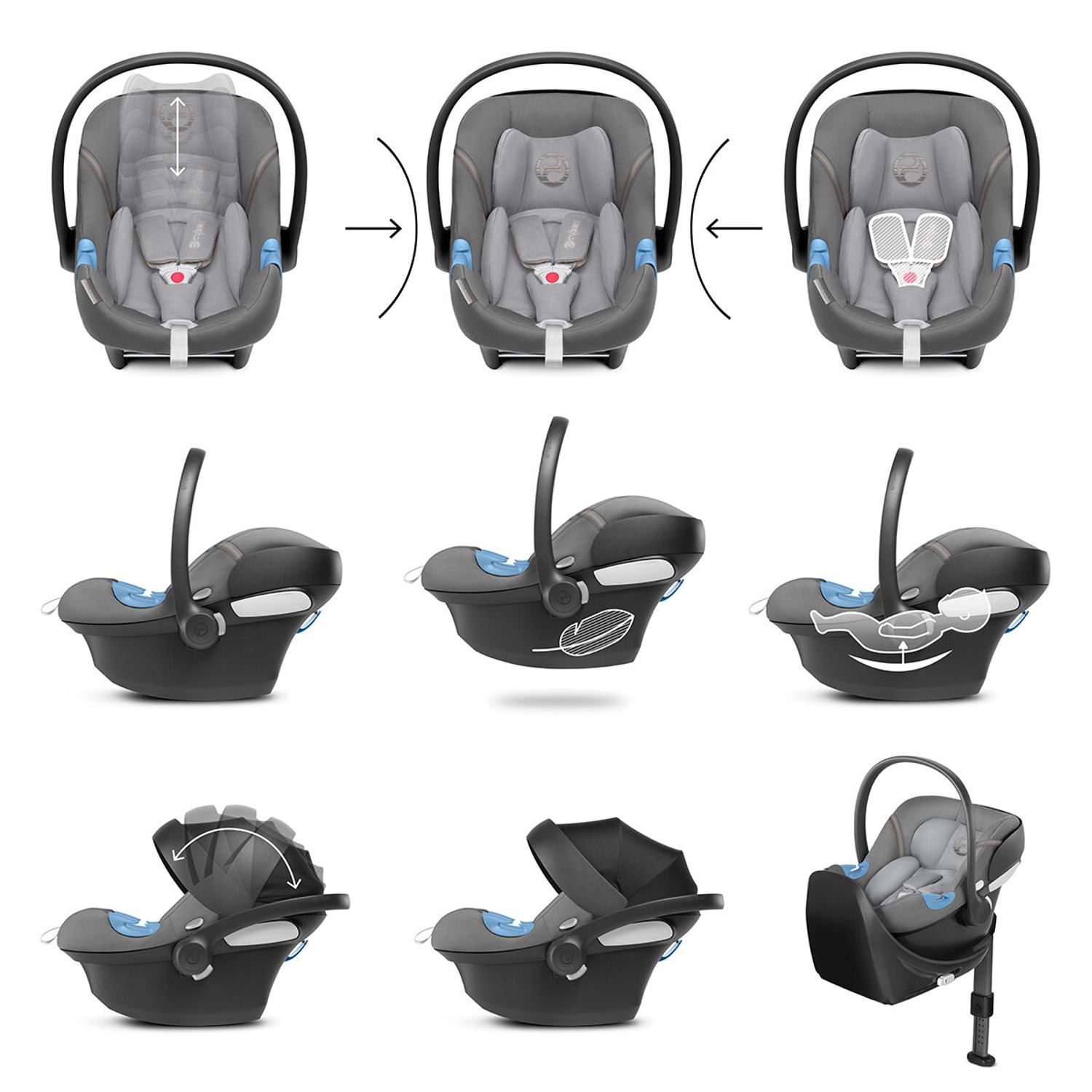 Cybex - Scaun Auto Aton M i-Size Navy Blue fotografia produsului View 2 L