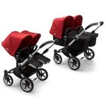 Bugaboo - Carucior Donkey 3 Twin Aluminium/Black/Red fotografia produsului