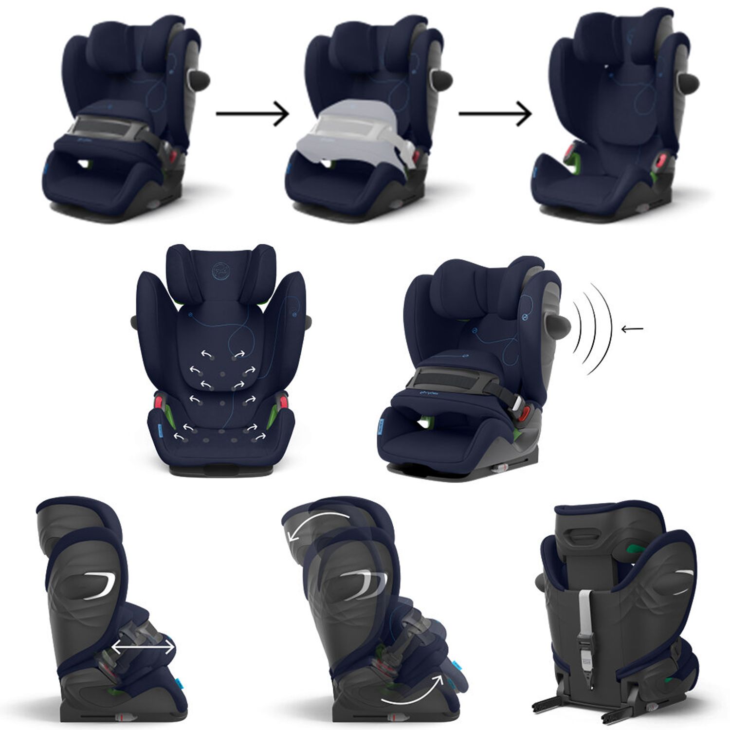 Cybex - Scaun auto Pallas G i-Size Deep Black fotografia produsului View 3 L