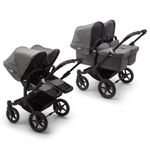 Bugaboo - Carucior Donkey 3 Twin Black/Grey Melange fotografia produsului