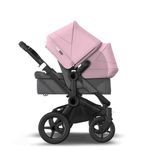 Bugaboo - Carucior Donkey 3 Duo Black/Grey Melange/Soft Pink fotografia produsului View 4 S