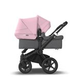 Bugaboo - Carucior Donkey 3 Duo Black/Grey Melange/Soft Pink fotografia produsului View 2 S