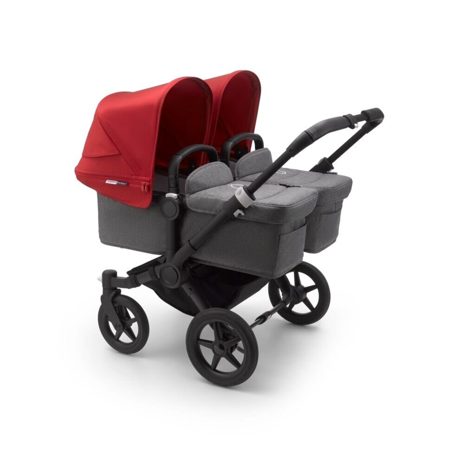 Bugaboo - Carucior Donkey 3 Twin Black/Grey Melange/Red fotografia produsului View 3 L