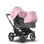 Bugaboo - Carucior Donkey 3 Duo Black/Grey Melange/Soft Pink fotografia produsului