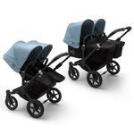 Bugaboo - Carucior Donkey 3 Twin Black/Black/Vapor Blue fotografia produsului