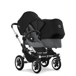Bugaboo - Carucior Donkey 3 Duo Aluminium/Grey Melange/Black fotografia produsului