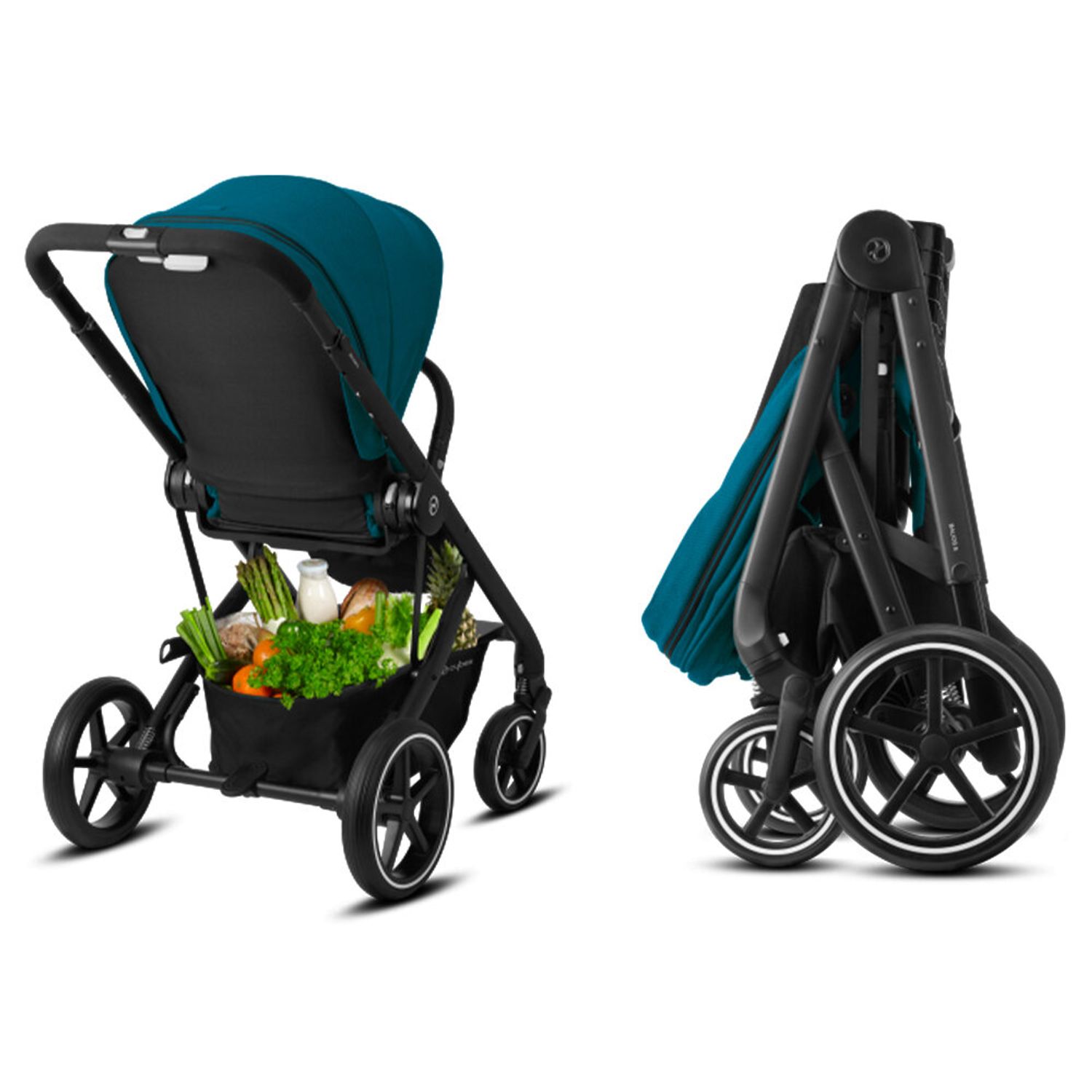 Cybex - Carucior Balios S Lux Black/River Blue fotografia produsului View 3 L