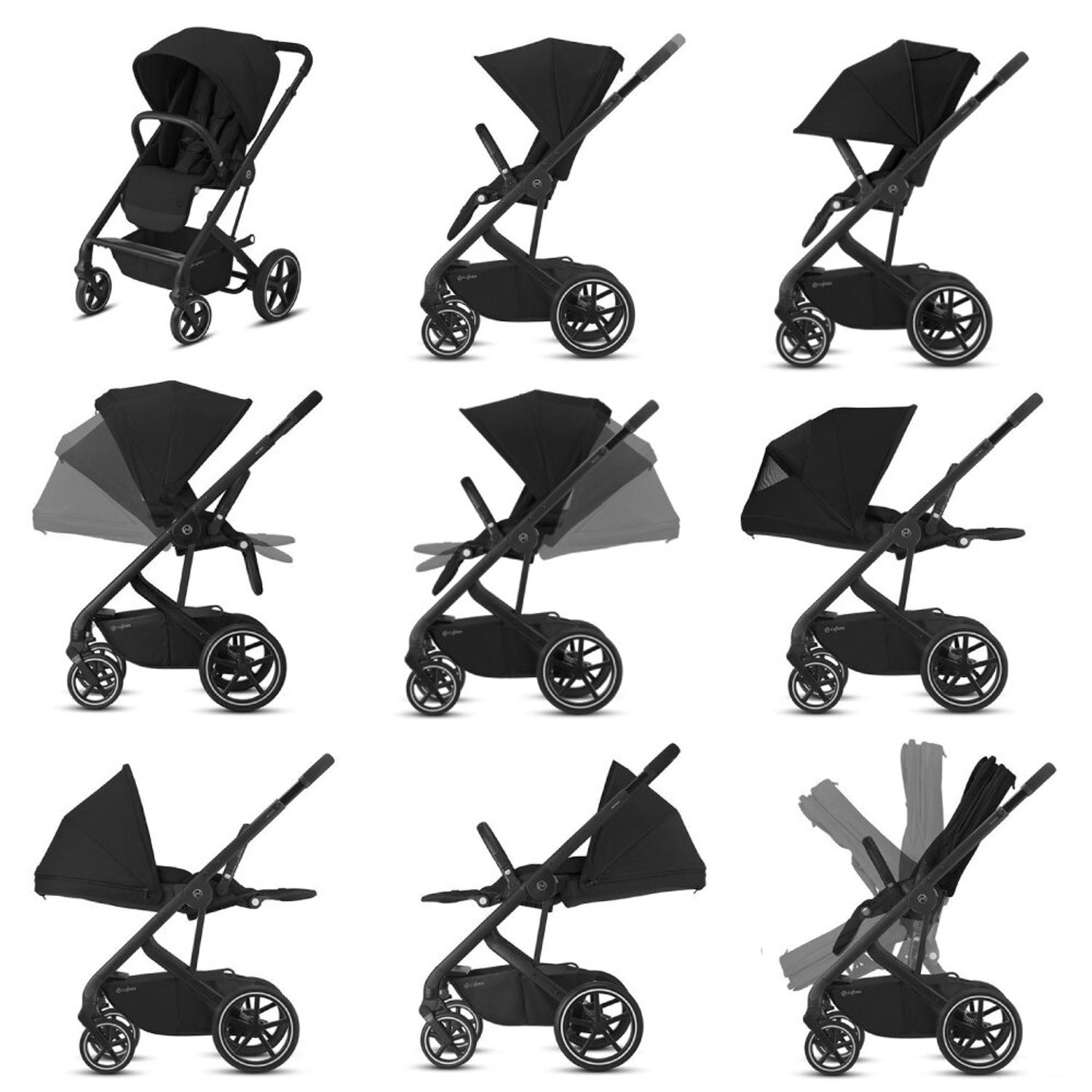 Cybex - Carucior Balios S Lux 3 in 1 Silver/Soho Grey fotografia produsului View 3 L