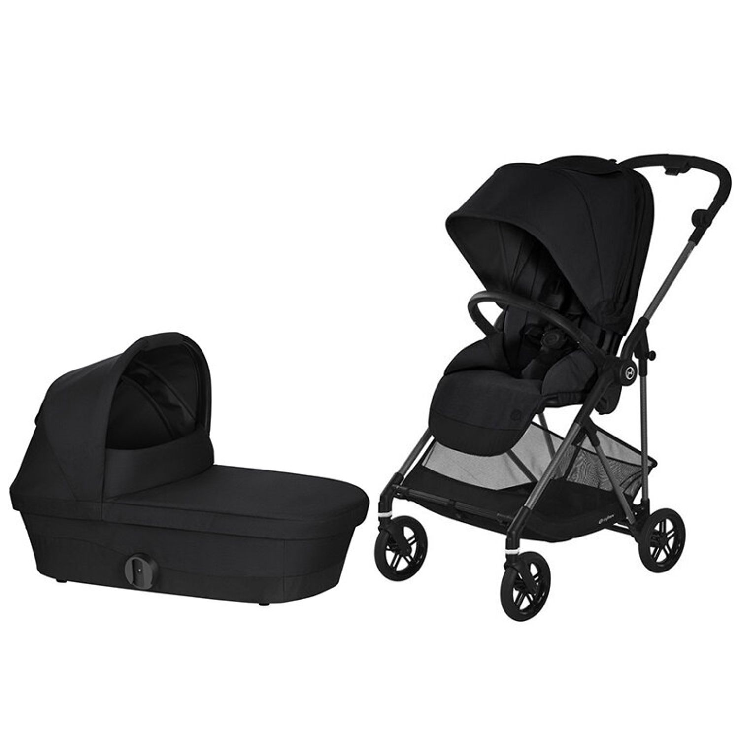 Cybex - Carucior Melio Carbon 2 in 1 Deep Black fotografia produsului
