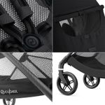 Cybex - Carucior Melio Carbon 2 in 1 Deep Black fotografia produsului View 4 S