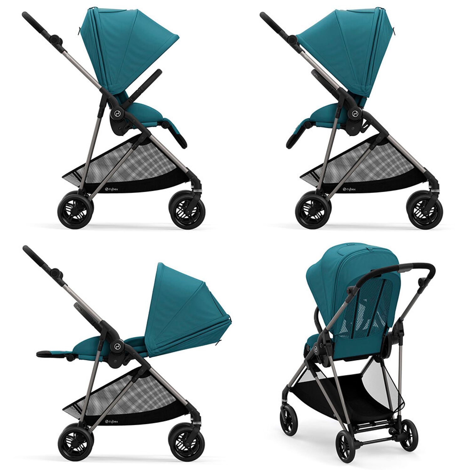 Cybex - Carucior Melio 3 in 1 River Blue fotografia produsului View 4 L