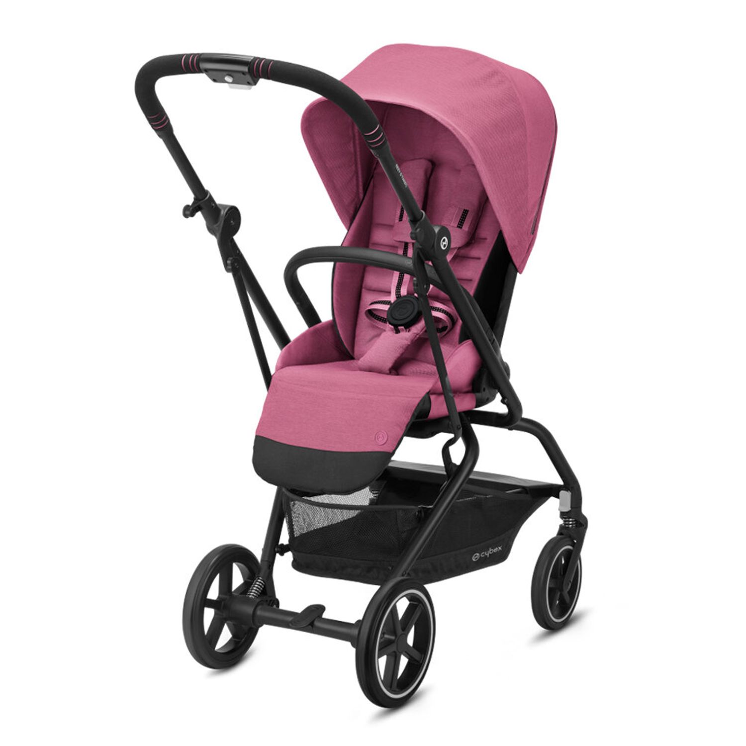Cybex - Carucior Eezy S Twist+2 Black/Magnolia Pink fotografia produsului