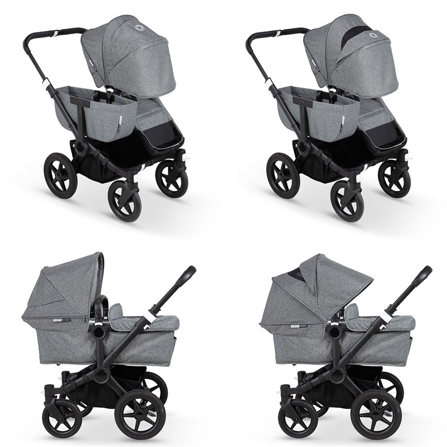 Bugaboo - Capotina carucior Donkey 3 Grey Melange fotografia produsului View 3 L