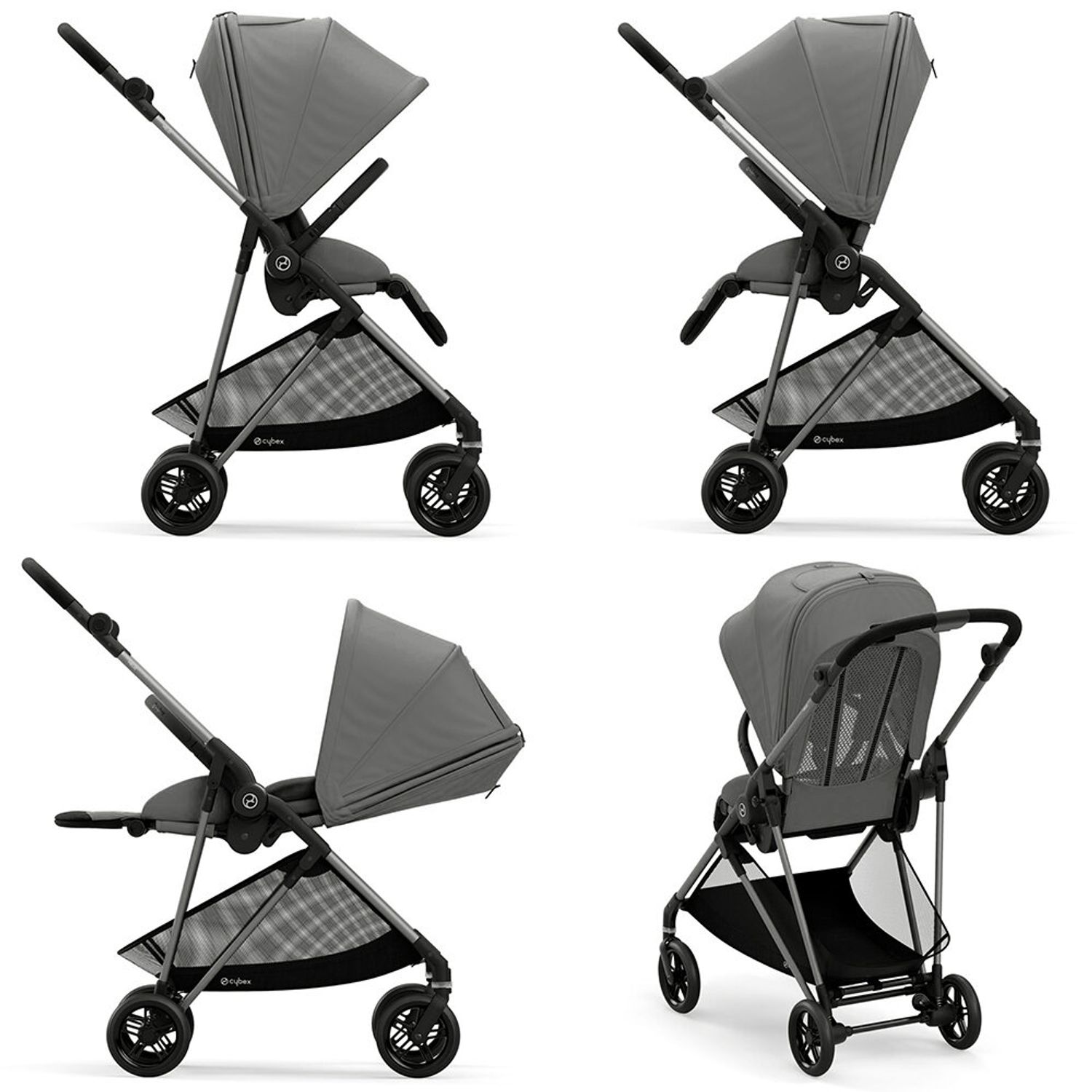 Cybex - Carucior Melio 2 in 1 Soho Grey fotografia produsului View 3 L