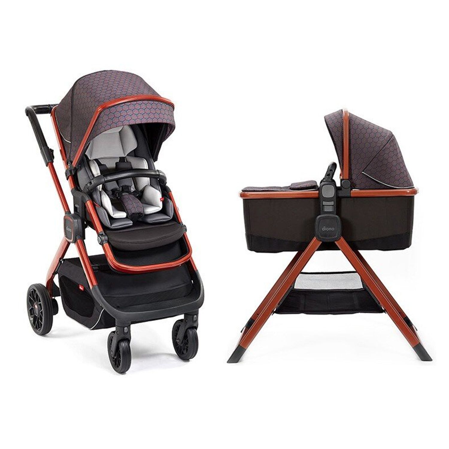 Diono - Carucior Sistem 2 in 1 Quantum Premium Auburn fotografia produsului