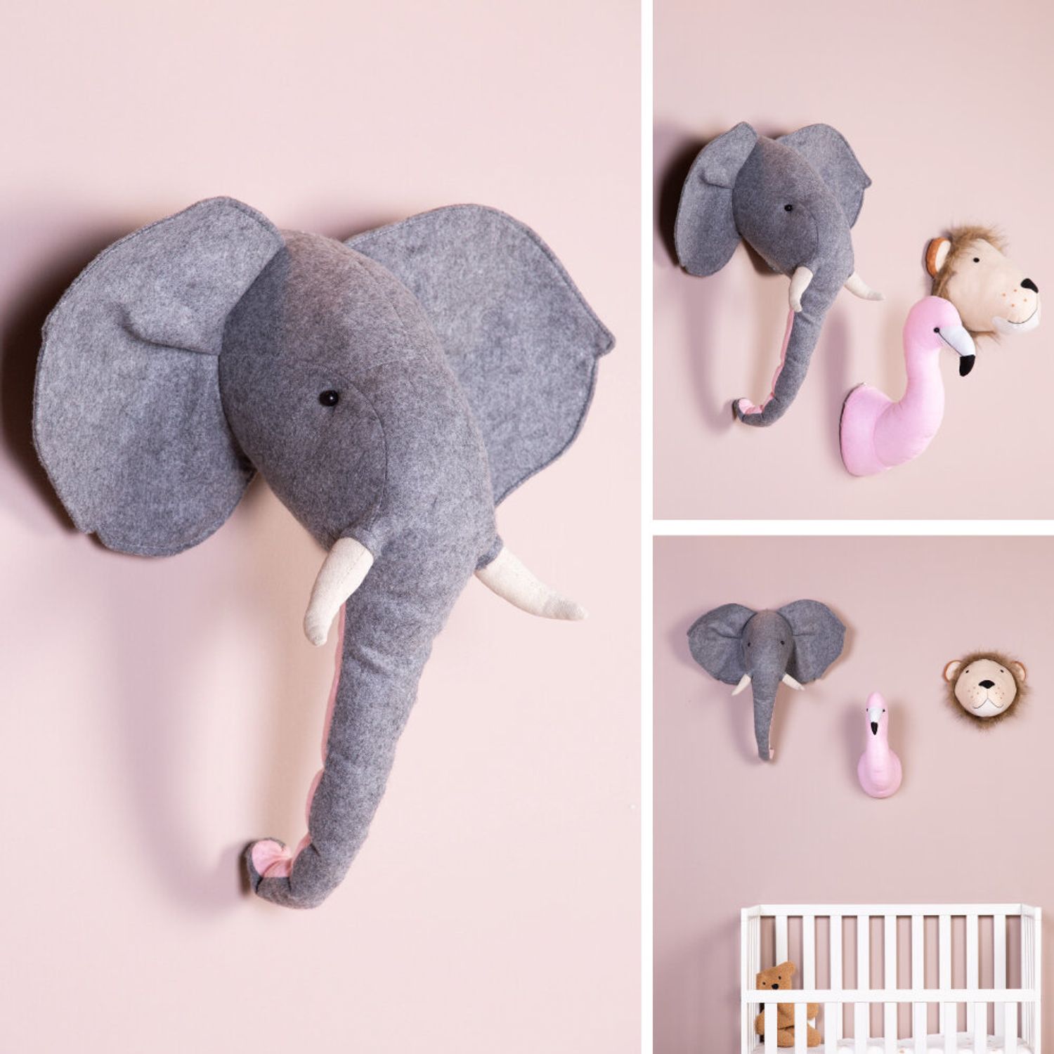 Childhome - Decoratiune perete 15x28x36 cm, Elefant fotografia produsului View 3 L