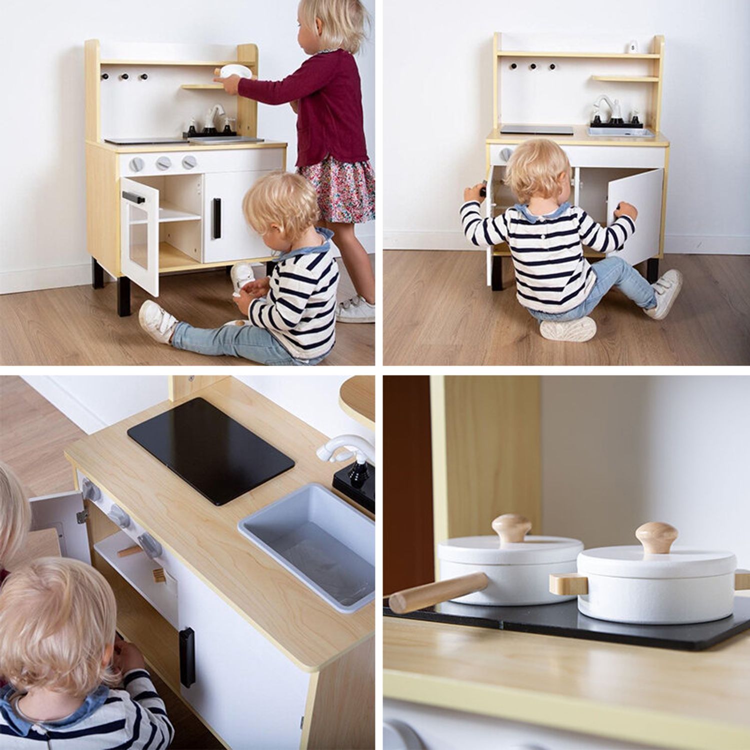Childhome - Set bucatarie cu accesorii 55x35x80 cm, MDF fotografia produsului View 3 L