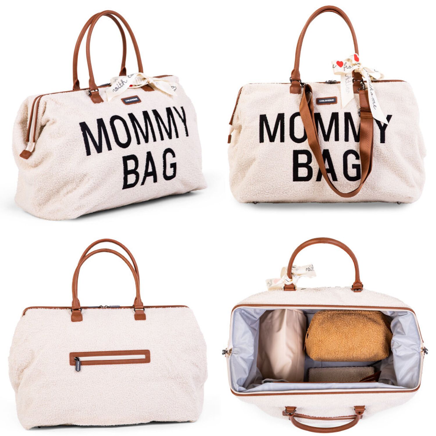 Childhome - Geanta de infasat Mommy Bag Teddy Ecru fotografia produsului View 2 L