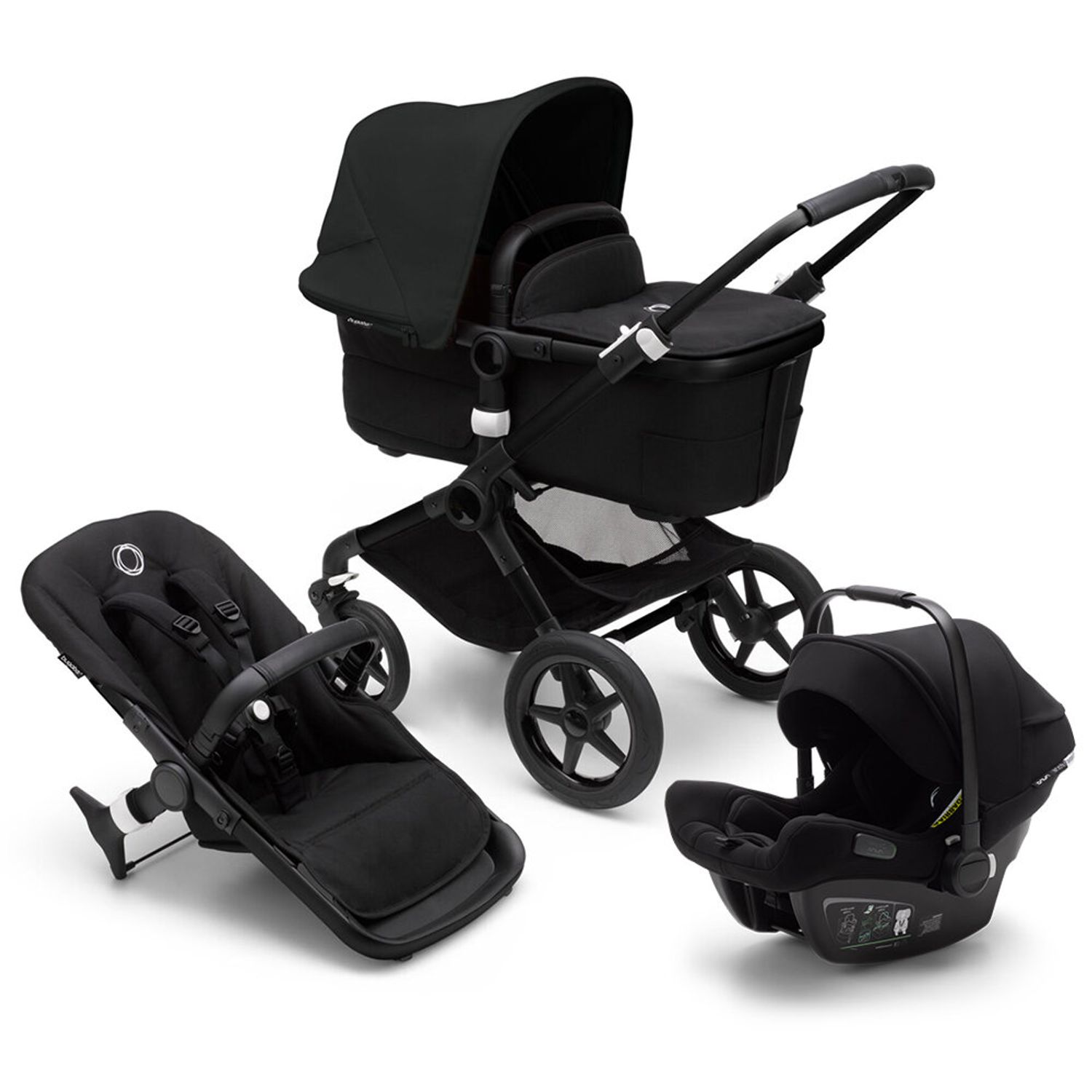 Bugaboo - Carucior Fox 3 Black/Midnight Black 3 in 1 fotografia produsului