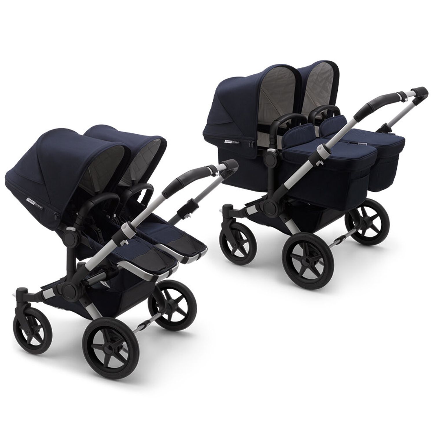 Bugaboo - Carucior Donkey 3 Twin Classic Aluminium/Dark Navy fotografia produsului