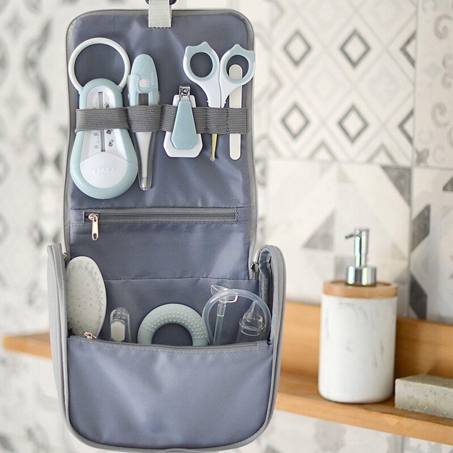 Beaba - Set complet de ingrijire Grey Blue fotografia produsului View 3 L