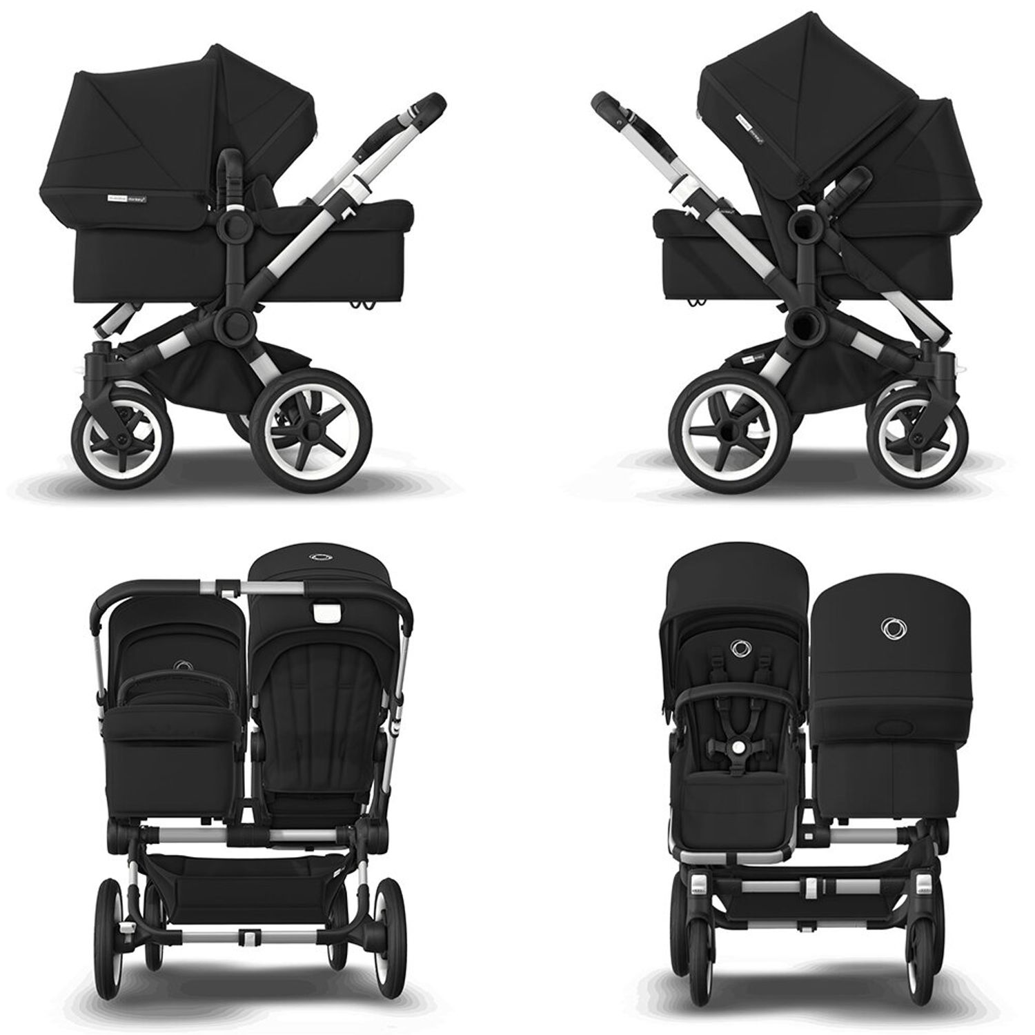 Bugaboo - Carucior Donkey 3 Duo Classic Aluminium/Dark Navy fotografia produsului View 2 L