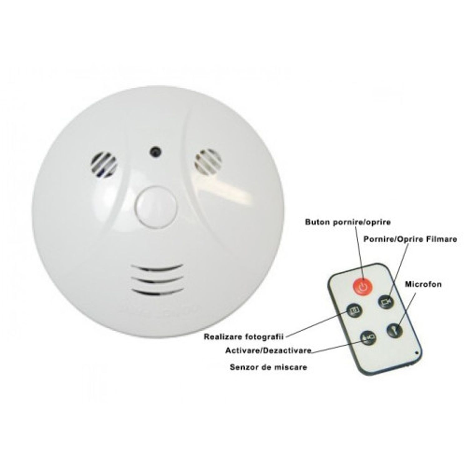 Detector de fum cu Camera Spion iUni D100 fotografia produsului View 2 L