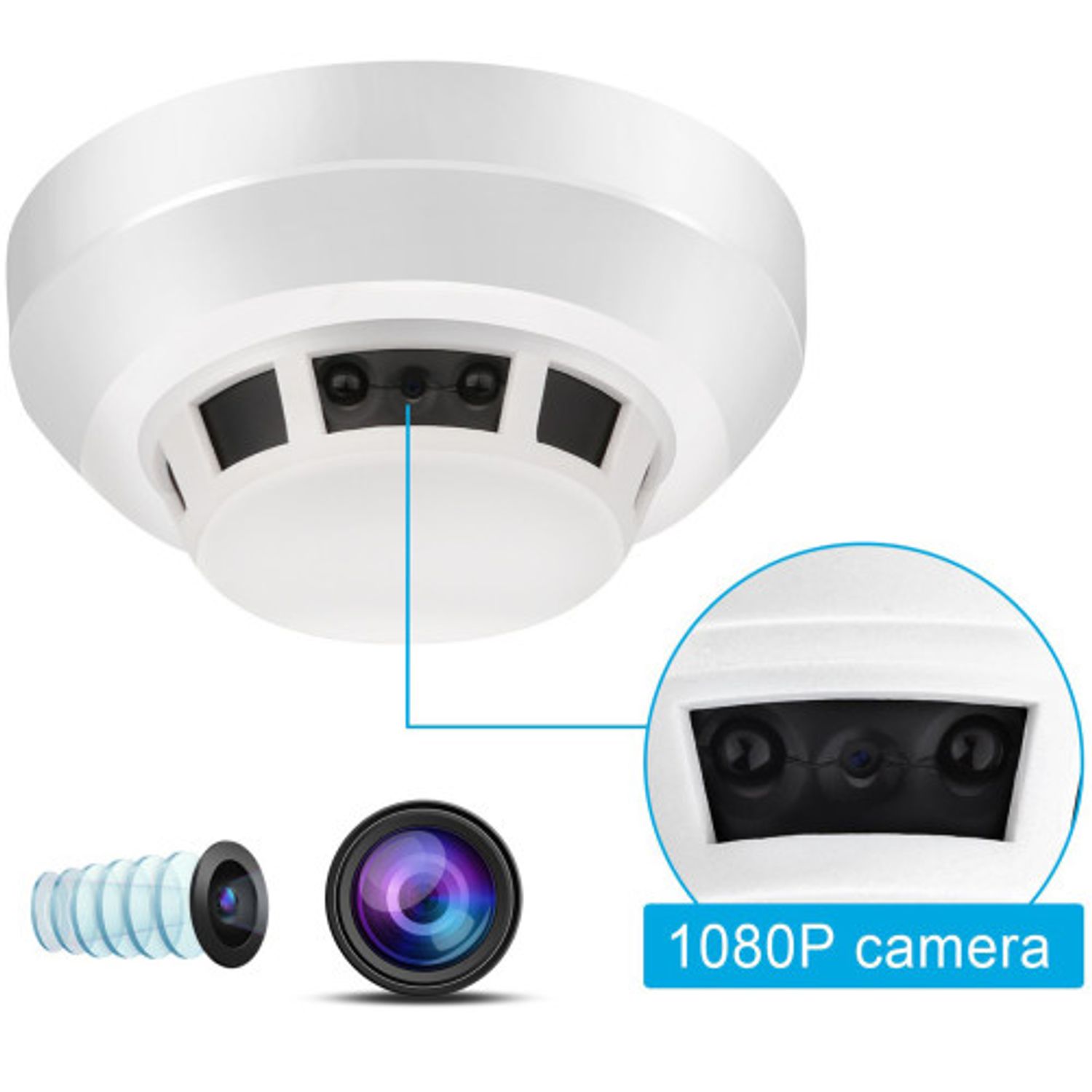 Detector de fum cu Camera Spion iUni D155 Full HD fotografia produsului View 2 L