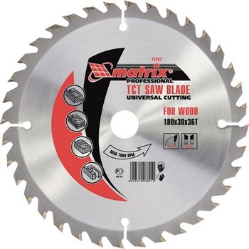 Disc taiat lemne, 210 х 30 mm, 36 dinti, MTX PROFESSIONAL