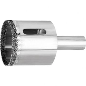 Carota diamantata argintata prin galvanizare, 18 x 67 mm, coada triunghiulara// mtx