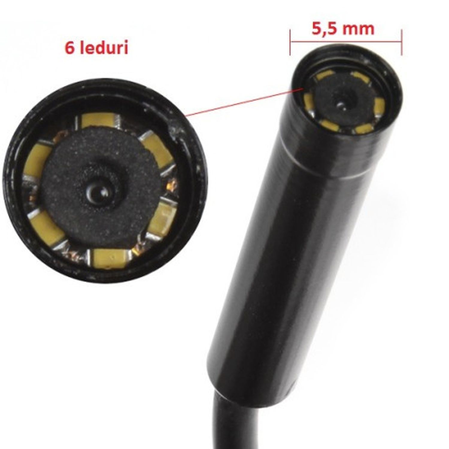 iUni - Camera Endoscop CEE-02, Rezistent la apa, Lungime 2 m fotografia produsului View 3 L