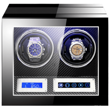 iUni - Cutie intors ceasuri automatice cu amprenta , Luxury Watch Winder 2 Carbon