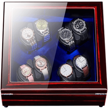 iUni - Cutie intors ceasuri automatice , Watch Winder 8 Luxury 4 Mahon-Negru