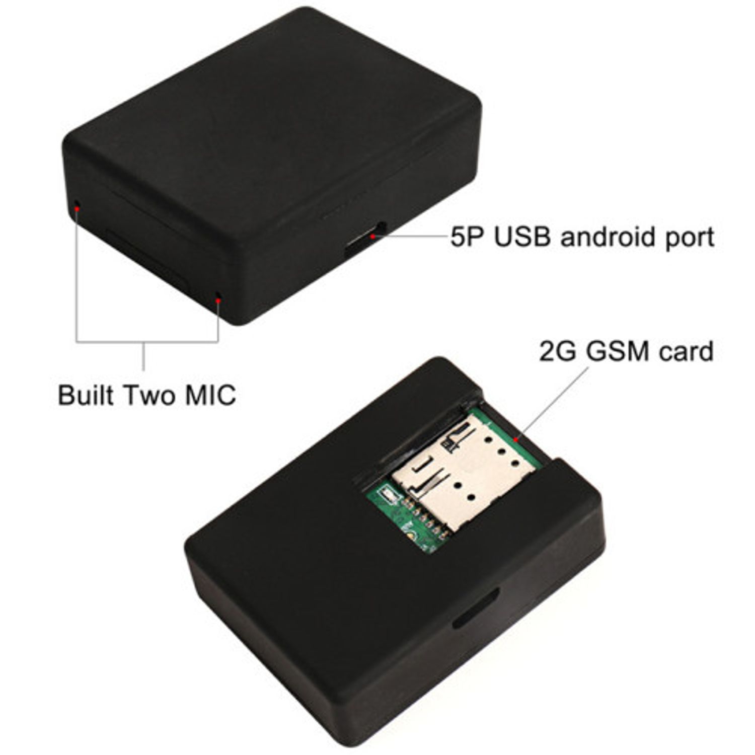 Microfon Spion iUni N10, GSM, Activare Vocala fotografia produsului View 4 L