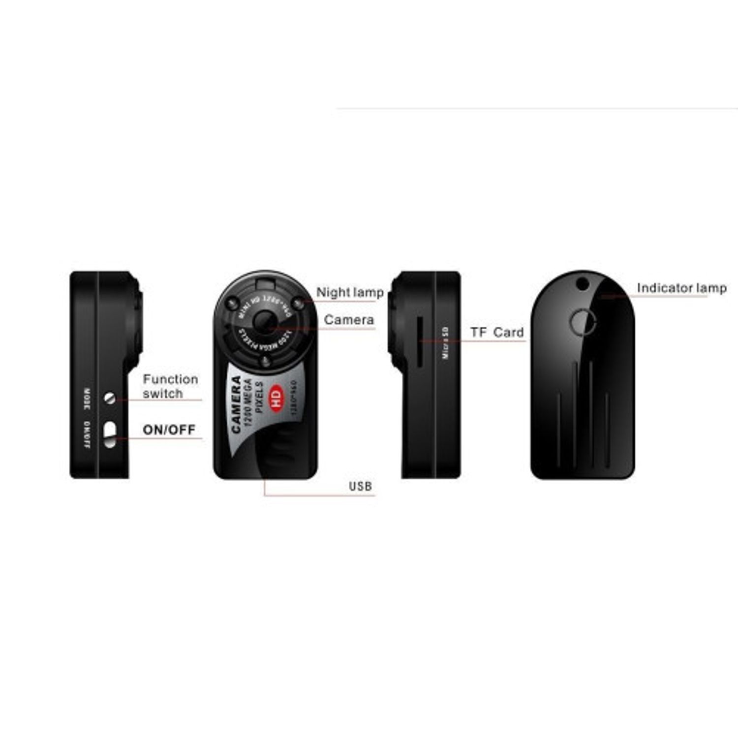 Camera Spion Mini iUni Q600 fotografia produsului View 5 L