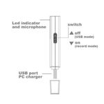 Stick USB Spion Reportofon iUni STK100, memorie 8GB fotografia produsului View 4 S