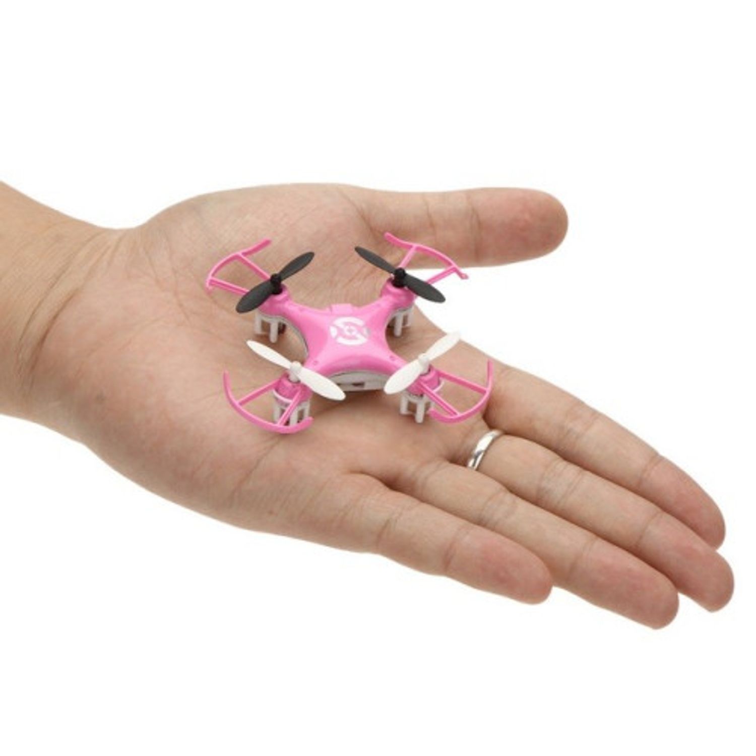 Mini Drona iUni X6B, leduri pentru exterior, Telecomanda WiFi, Giroscop, Roz fotografia produsului View 3 L