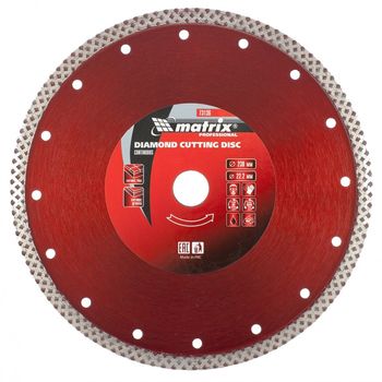 Disc diamantat continuu, 230 x 22.2 mm, pentru tаiere uscatа/umedа, mtx