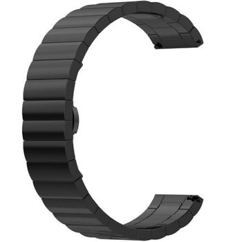 Curea metalica Smartwatch Samsung Gear S3, iUni 22 mm Otel Inoxidabil Black Link Bracelet elefant.ro