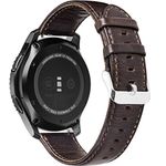 Curea piele Smartwatch Samsung Gear S3, iUni 22 mm Vintage Dark Coffee fotografia produsului