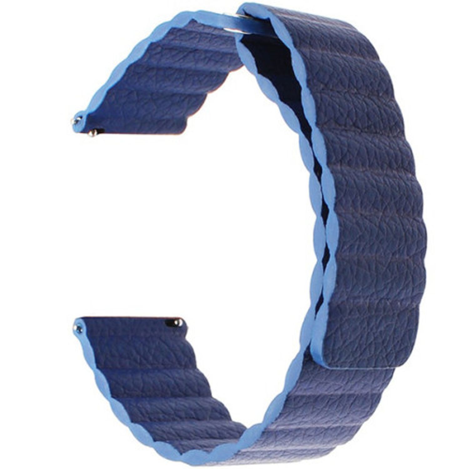 Curea piele Smartwatch Samsung Gear S2, iUni 20 mm Blue Leather Loop fotografia produsului View 2 L