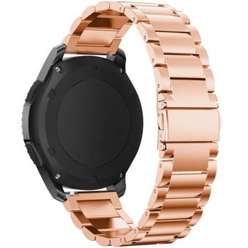 Curea metalica Smartwatch Samsung Gear S3, iUni 22 mm Otel Inoxidabil, Rose Gold