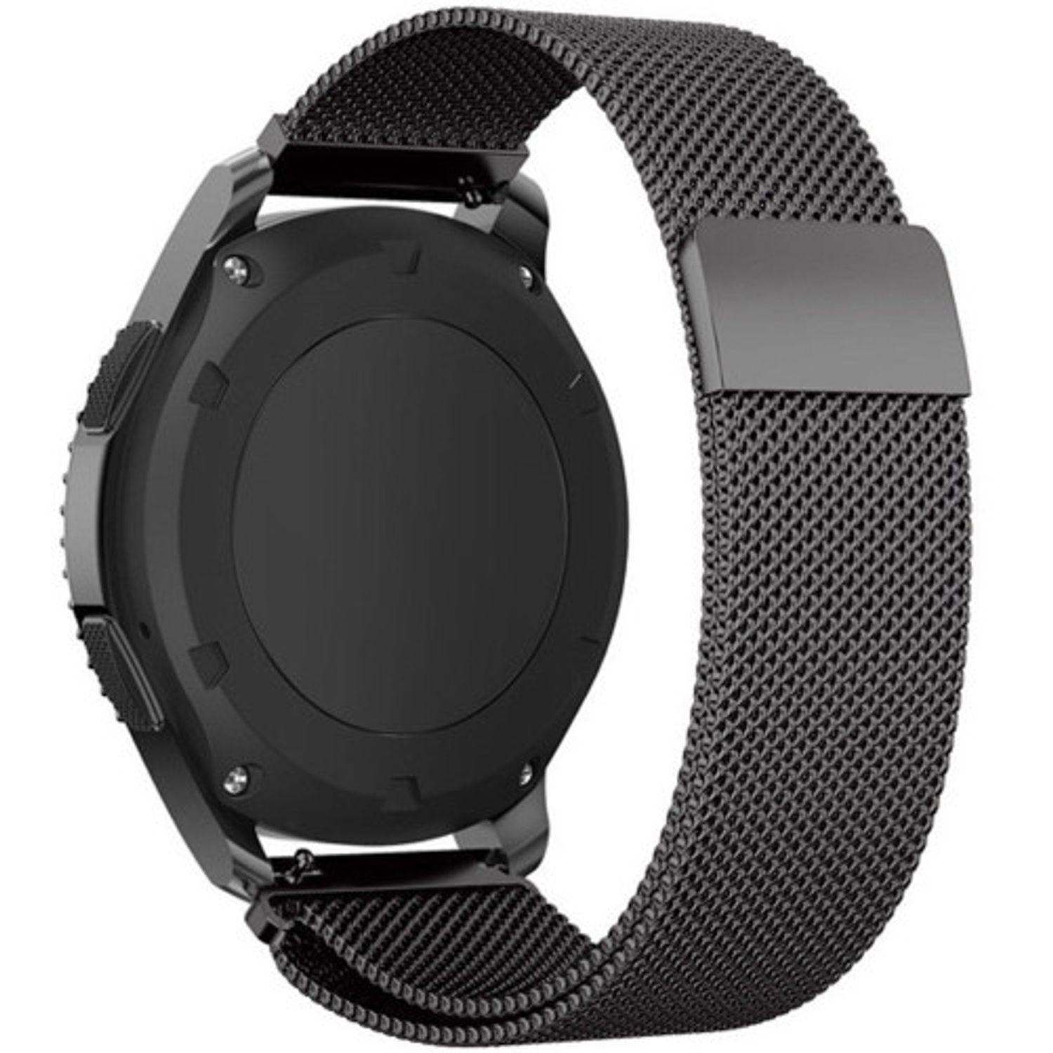 Curea ceas Smartwatch Samsung Gear S2 Black Milanese Loop, iUni 20 mm Otel Inoxidabil fotografia produsului