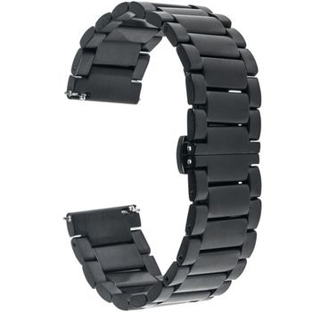 Curea ceas Smartwatch Samsung Gear S2, iUni 20 mm Otel Inoxidabil, Black elefant.ro