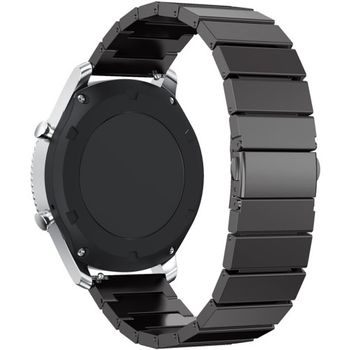 Curea pentru smartwatch samsung gear s3, iuni 22 mm otel inoxidabil black link bracelet